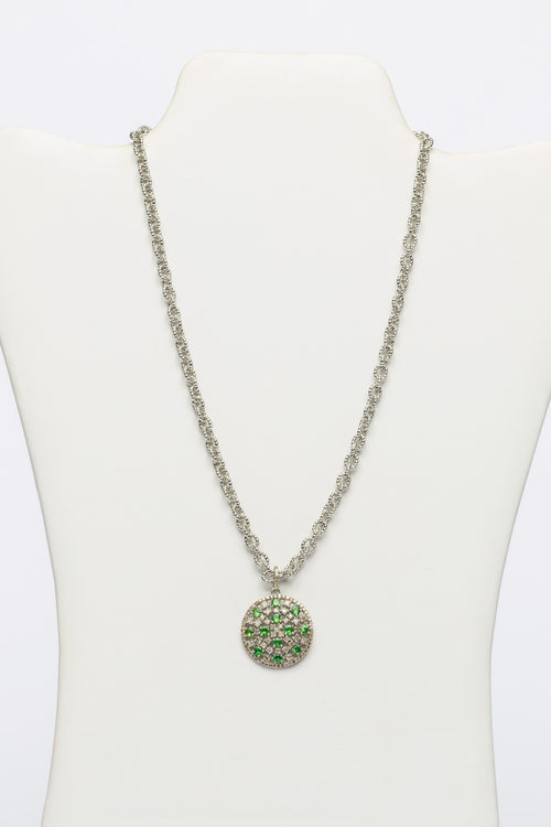 Tsavorite and Diamond Necklace