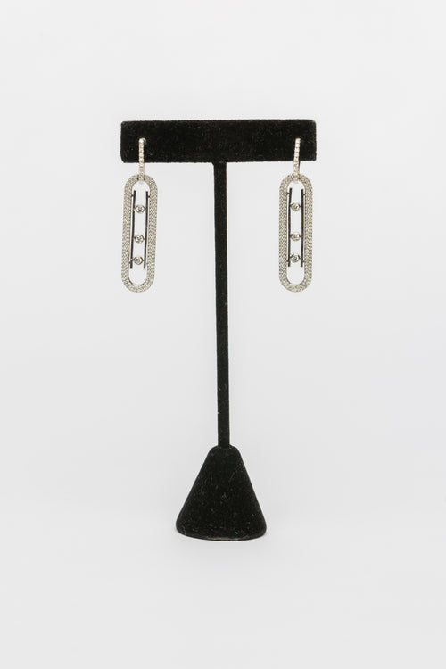 Pave Diamond Earrings