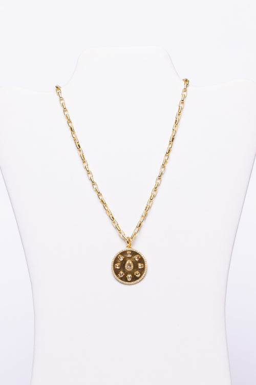 Diamond, 18 K Vermeil Necklace