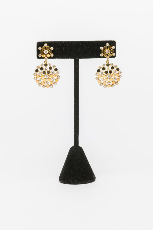 Gold and Diamond Earrings
