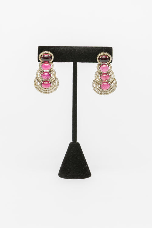 Ruby Diamond Earrings