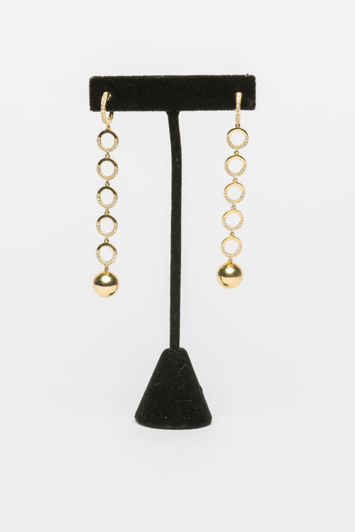 Gold And Diamond  Earrings