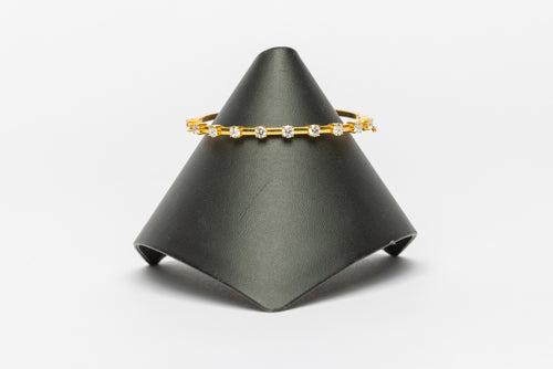 Diamond And Gold Bangle Bracelet