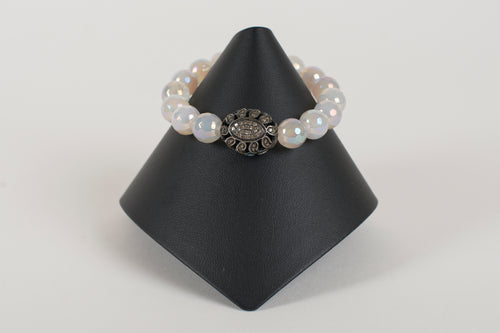 Mystic Quartz with Pave Diamond Focal Bead