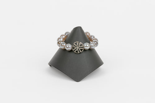Mystic Quartz and Pave Diamond Bracelet