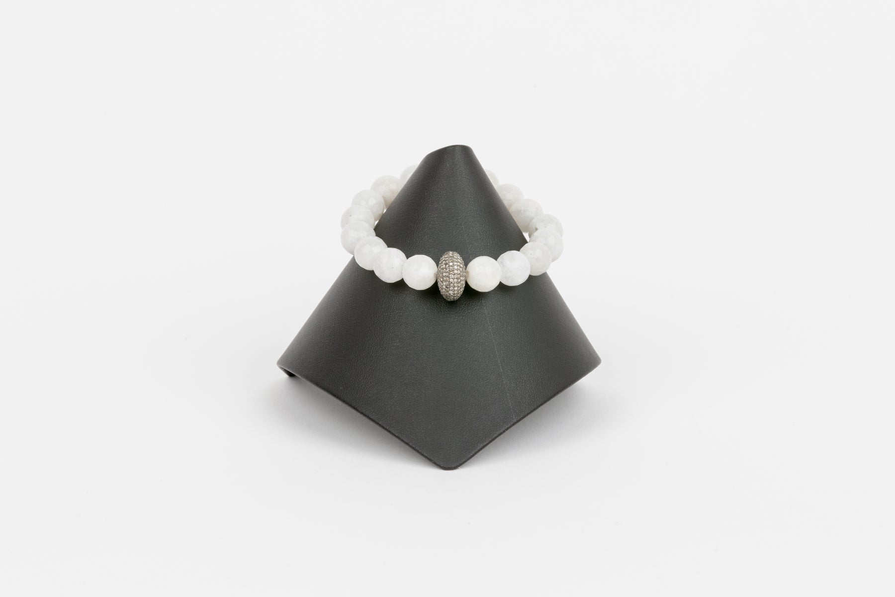 Moonstone and Pave Diamond Bracelet