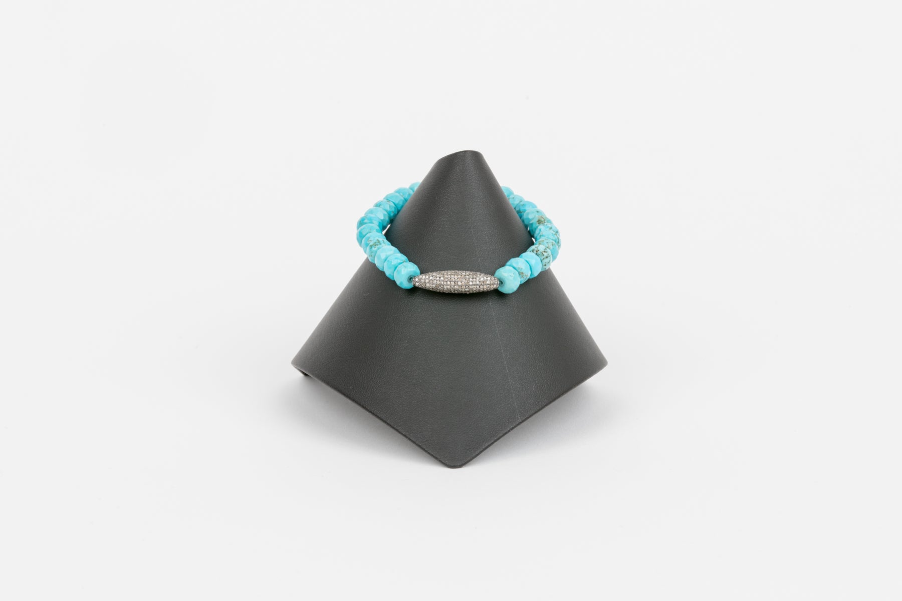 Turquoise and Pave Diamond Bracelet