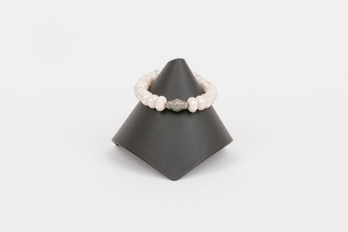 Mystic Moonstone and Pave Diamond Bracelet