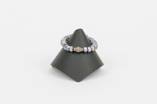 Mystic Moonstone and Pave Diamond Bracelet