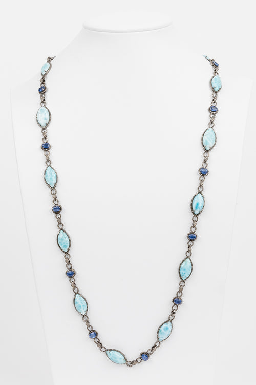 Larimar and Sapphire Necklace