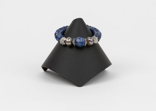 Lapis and Mystic Moonstone Bracelet