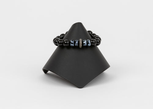 Pave Diamond, black onyx, hematite