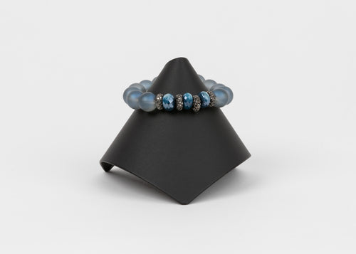 Hematite, Frosted Quartz