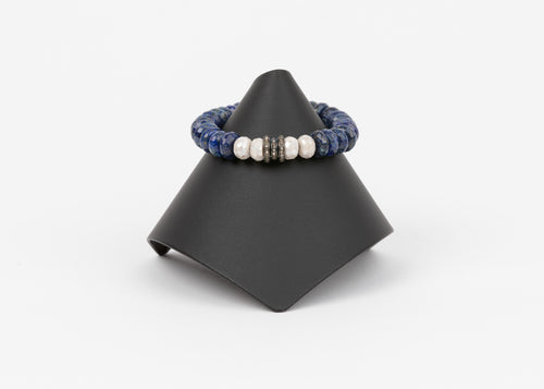 Pave Diamond, Lapis , Moonstone