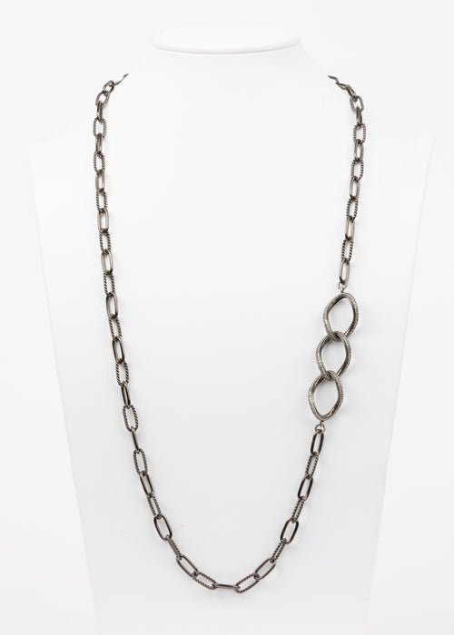 Pave Diamond Link Necklace