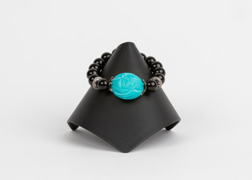 Pave Diamond, Turquoise, Black Onyx