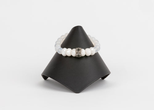 Pave Diamond, Mystic Moonstone, Quartz