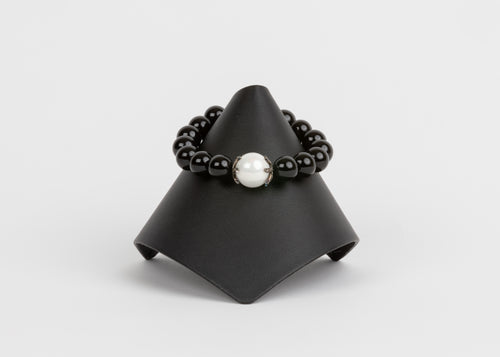 Pave Diamond, Pearl, Black Onyx