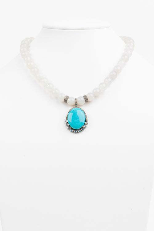 Pave Diamond, Turquoise , Agate