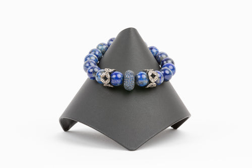 Sapphire, Pave Diamond, Lapis