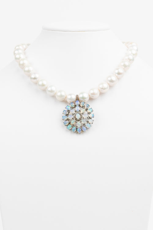 Pave Diamond, Opal, Pearl