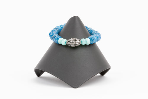 White Topaz, Amazionite, Agate