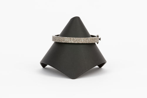 Pave Diamond , Sterling Silver Bangle