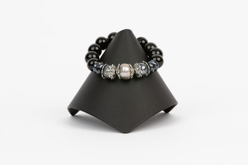 Pearl, Black Onyx Bracelet