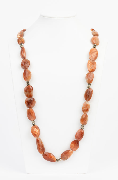 Sunstone and Pyrite Necklace