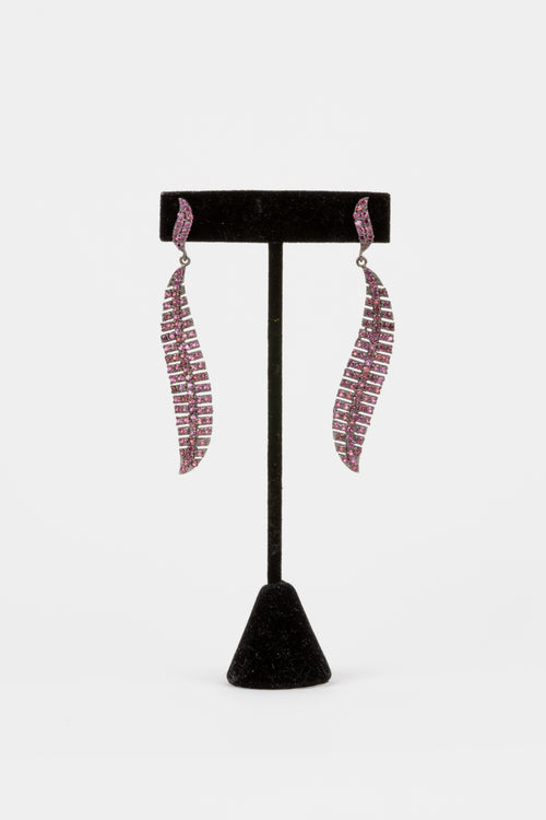 Pink  Sapphire Earrings