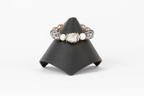 Pearl, Mystic Quartz Bracelet