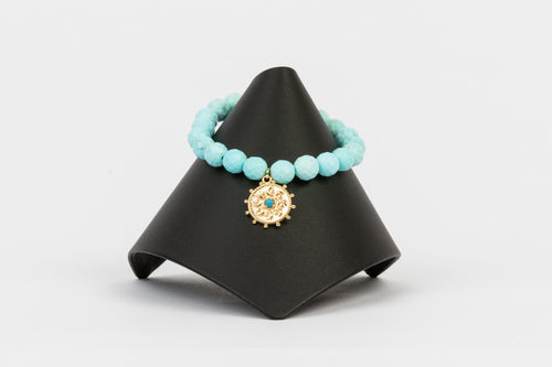 Turquoise, 18K Vermeil Bracelet