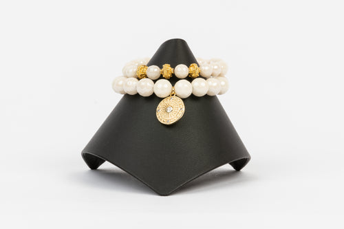 Mystic Moonstone, 18K Vermeil Bracelet set