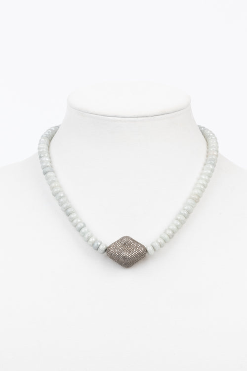 Pave Diamond Large Nugget Necklace