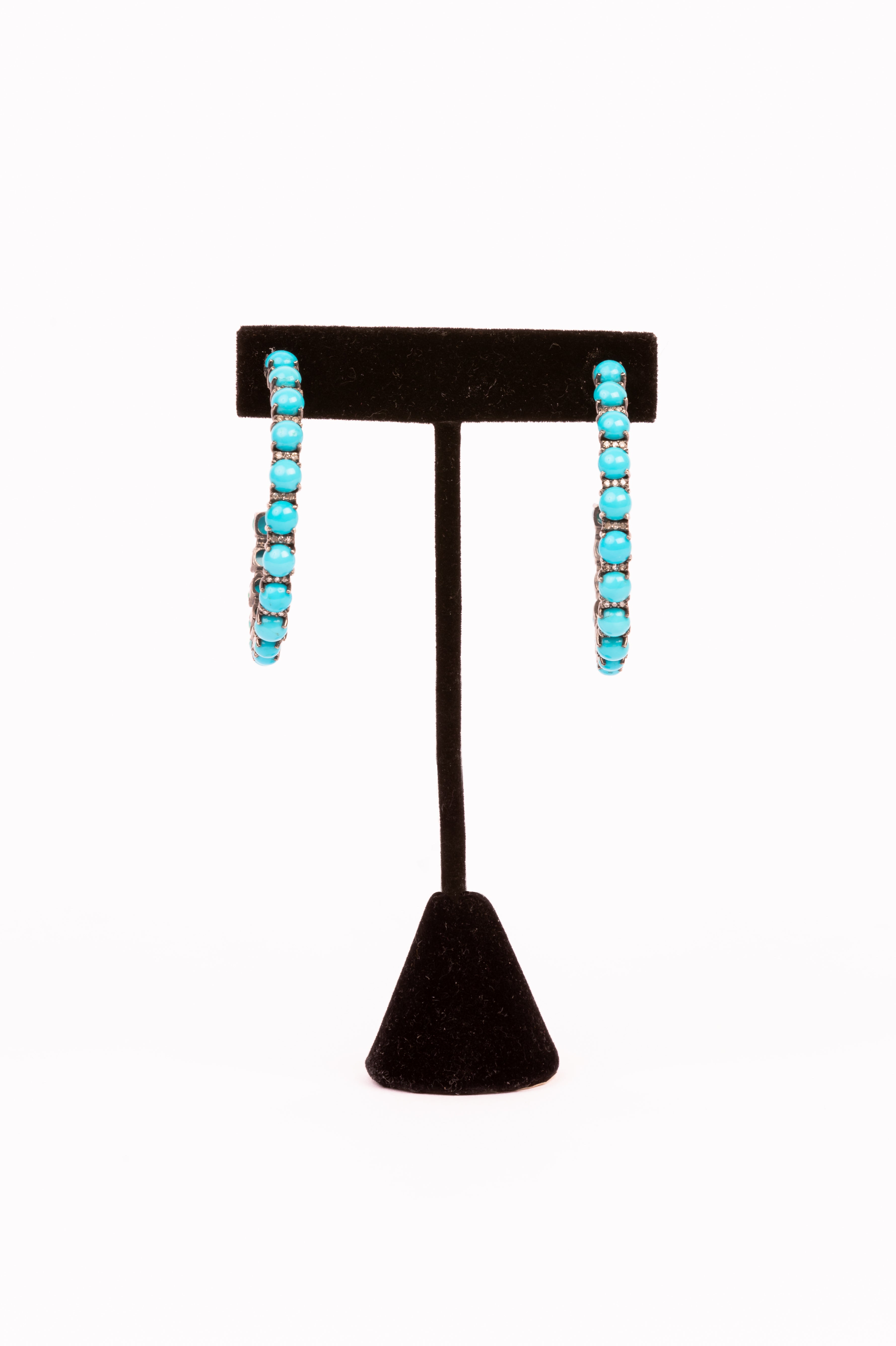 Arizona Turquoise and Diamond Earrings
