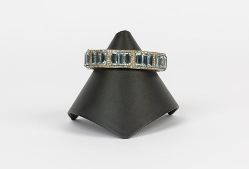 Diamond, Aquamarine Bracelet