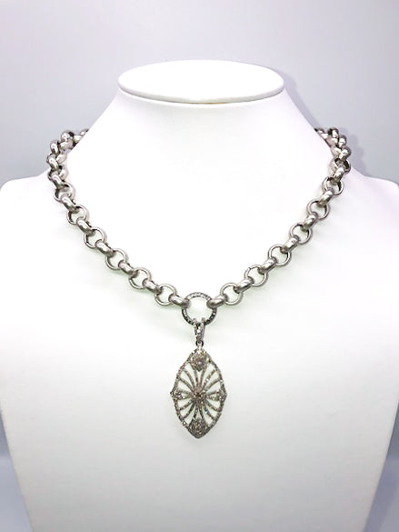 Pave Diamond, Chunky Chain Necklace